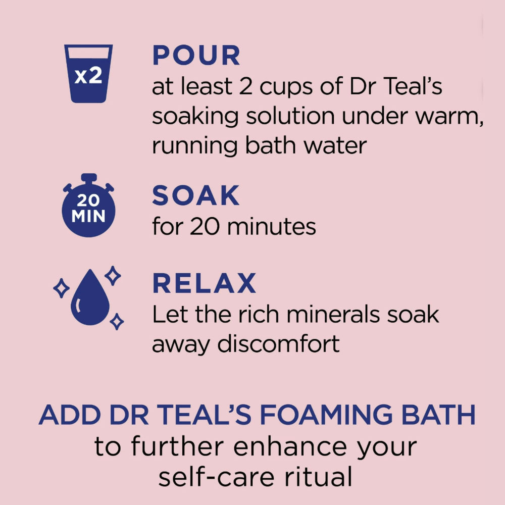 Dr Teal's sal Epsom pura para relajación muscular en casa