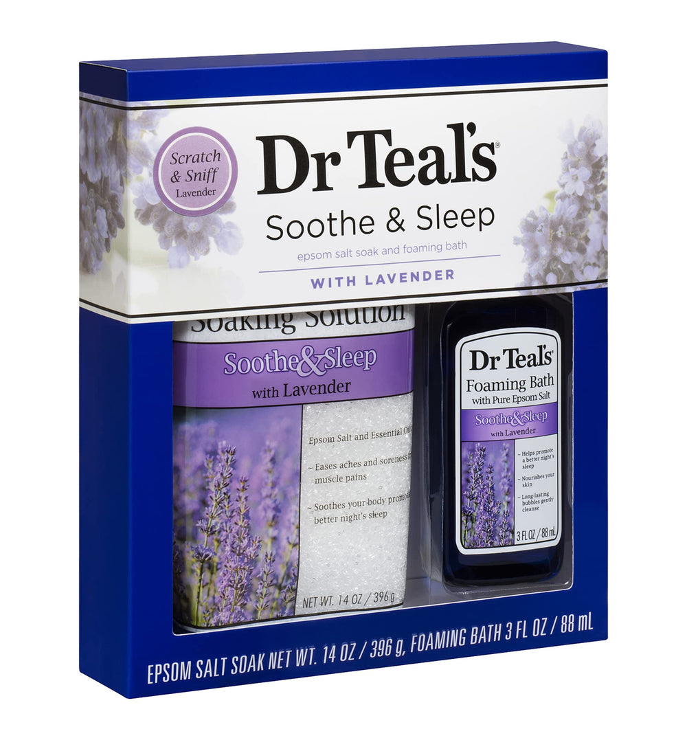 Dr Teal's sampler gift set packaging ready for gifting.