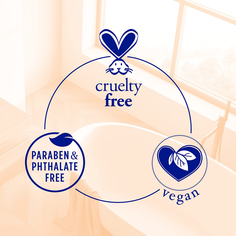 Dr Teal's vegan paraben-free label emphasizes clean, cruelty-free formulation.