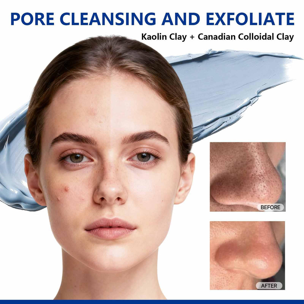 Dr Vincent Deep Cleansing Blue Clay Mask brush application indicates smooth makeup base potential
