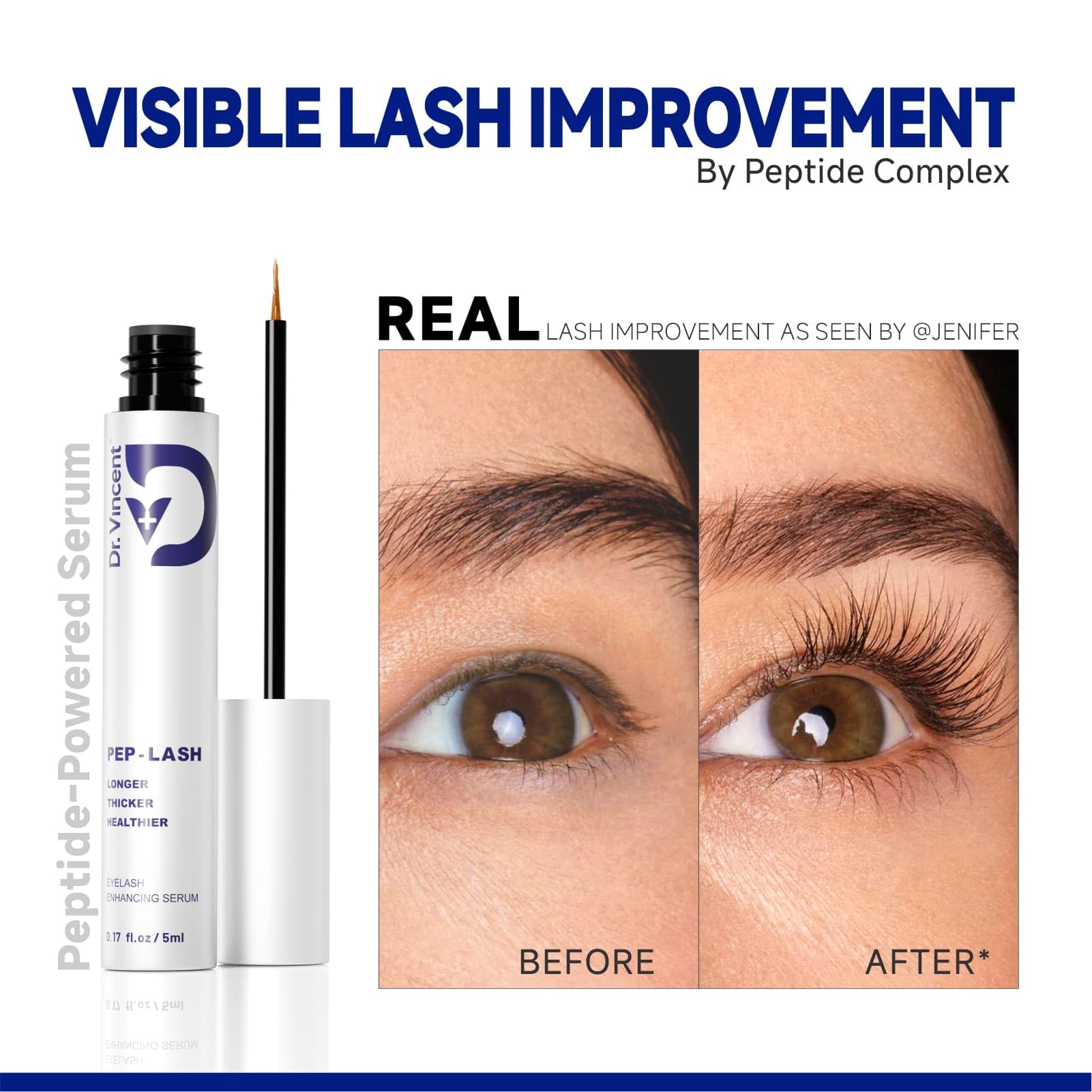 Dr Vincent Lash Serum applicator brush for precise lash nourishment