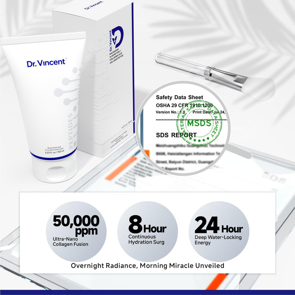 Dr Vincent packaging displays 5.07 fl oz size for night-care routine