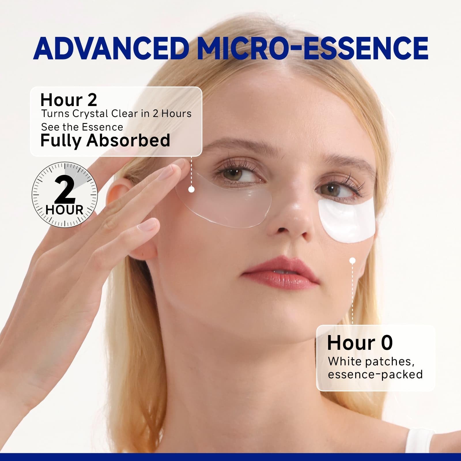 Dr Vincent peptide-under-eye-patches-transparent-after-40-minutes shows serum absorption progress.