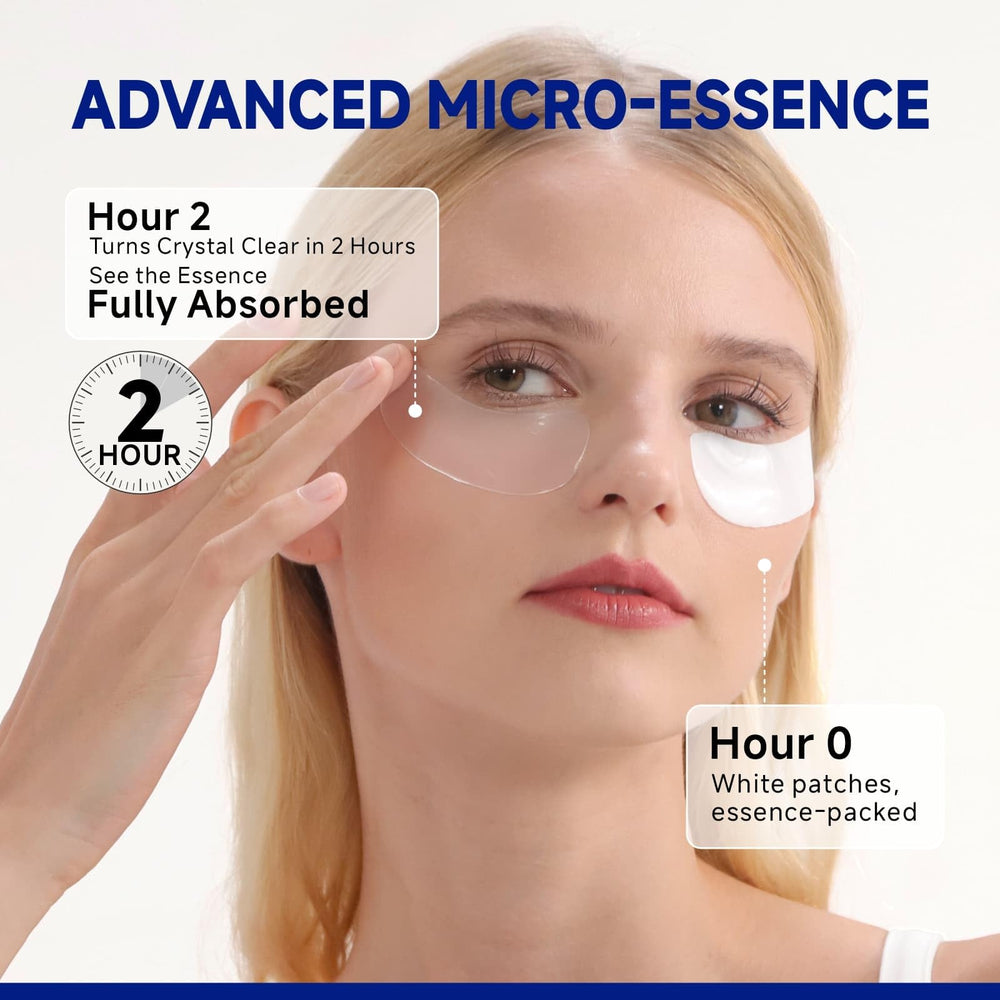 Dr Vincent peptide-under-eye-patches-transparent-after-40-minutes shows serum absorption progress.