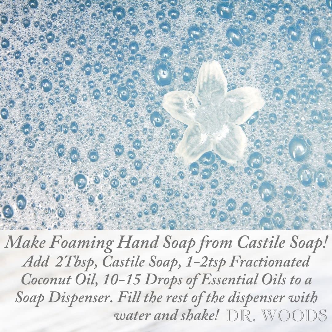 Dr. Woods Peppermint refreshing scent closeup for invigorating morning routine.