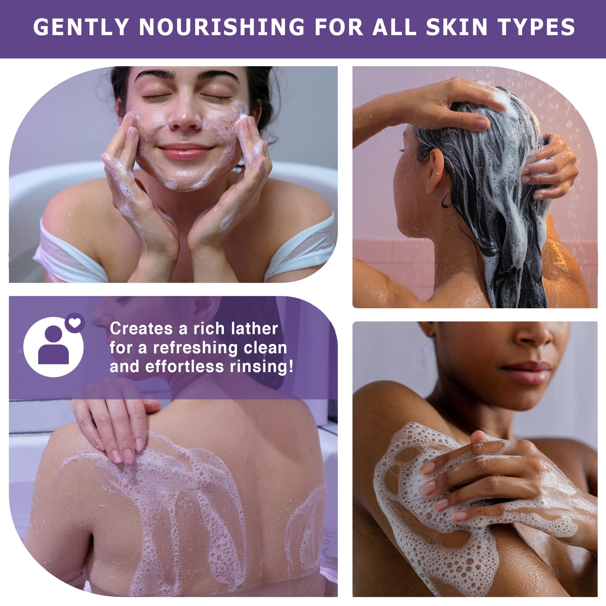 Dr. Woods soap being used on face, body, and hands in routine.