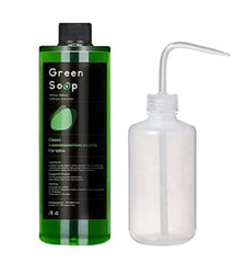 Dragon Art green soap bottle pour enables easy dispensing for quick prep