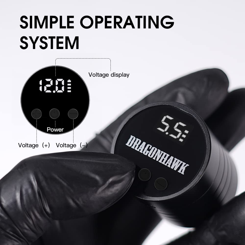 Dragonhawk B2 Super Tattoo Battery with smart Mastlabs chip