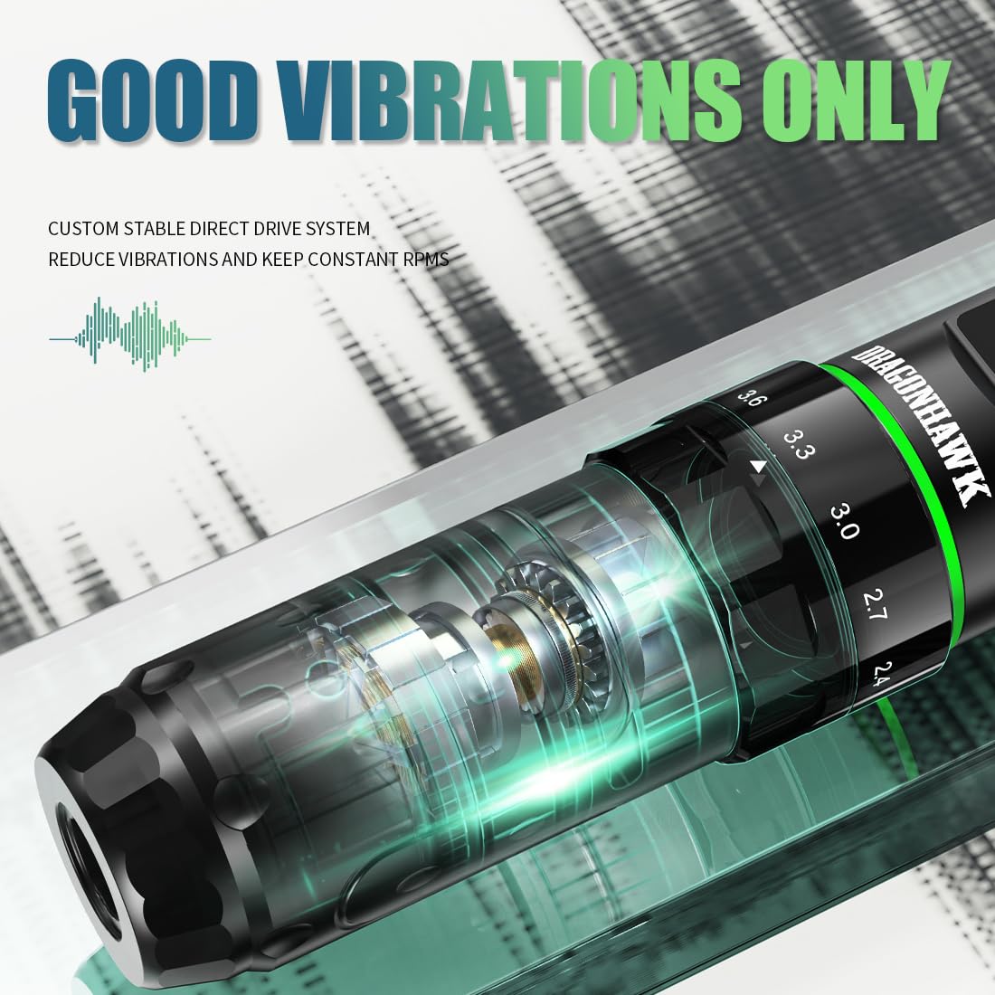 Dragonhawk L3 direct drive system for smooth, precise ink transfer