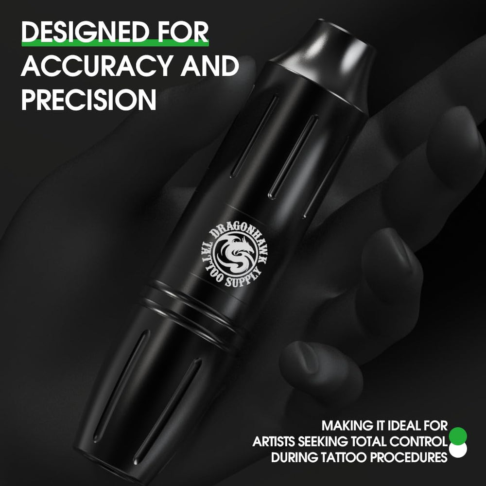 Dragonhawk S11 tattoo machine lining action for precise line work