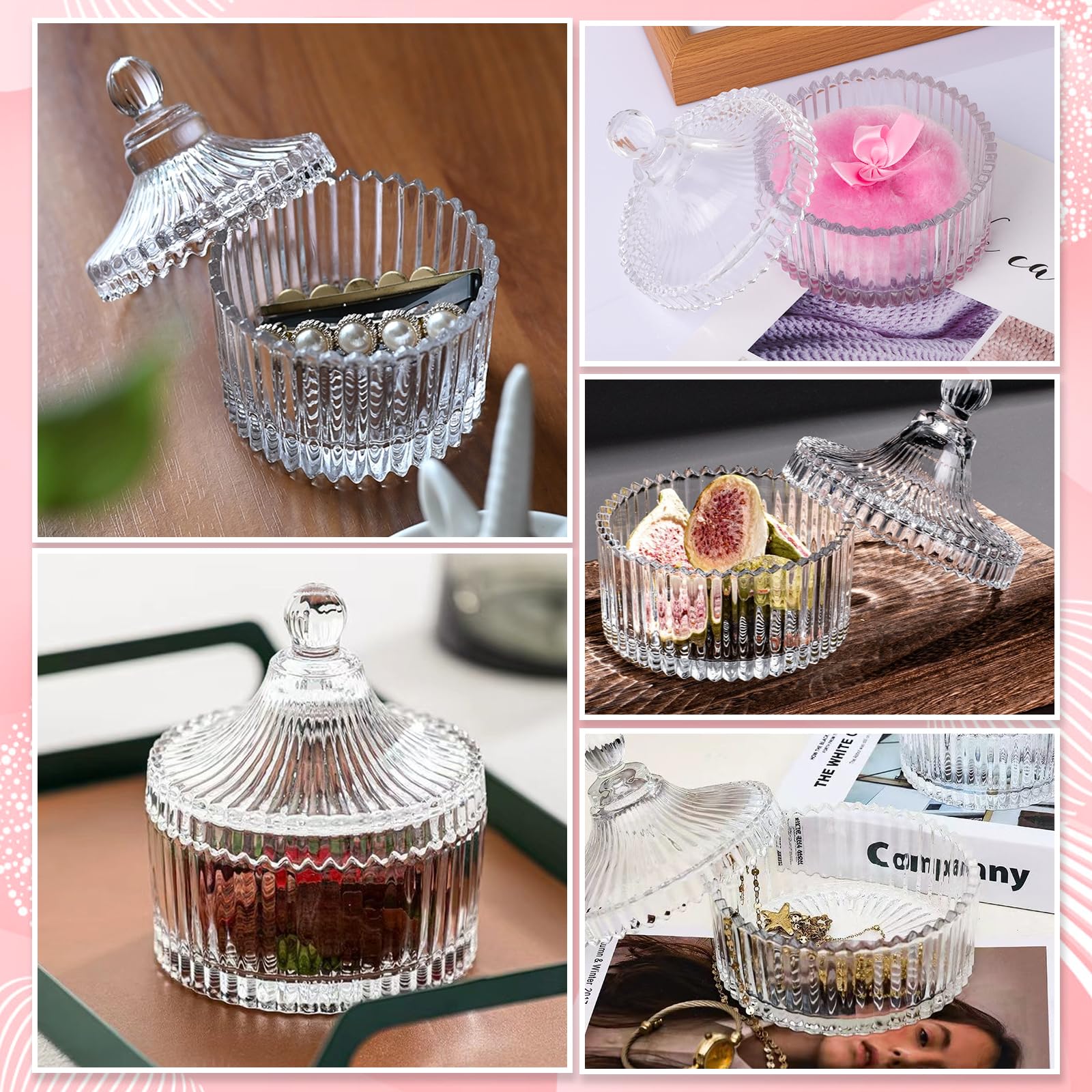 Draupnir glass container design offers stylish powder storage
