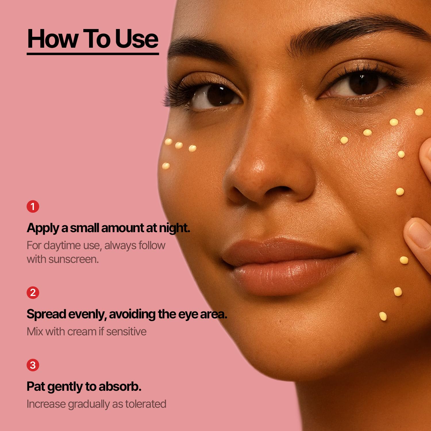 Dr.Different Vitalift-A Forte cream swirl on hand for instant hydration feel