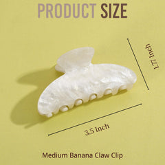 Drealoe acetate hair clip glossy finish highlights lightweight secure grip for hair textures.