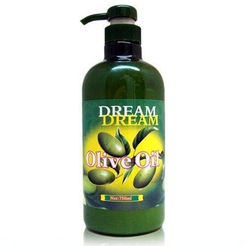 Dream Dream Olive Oil Lotion spa scene with hands applying lotion for relaxing massage