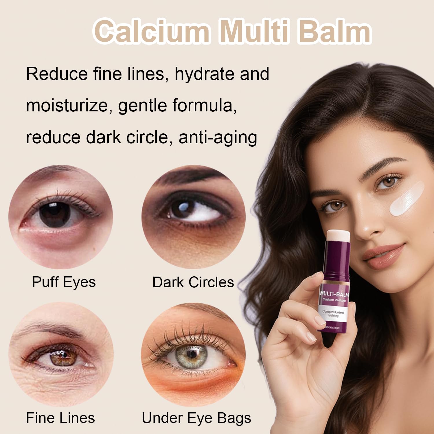 DreamCatching Calcium Multi Balm Stick application texture demonstrates smooth, fast-absorbing hydration