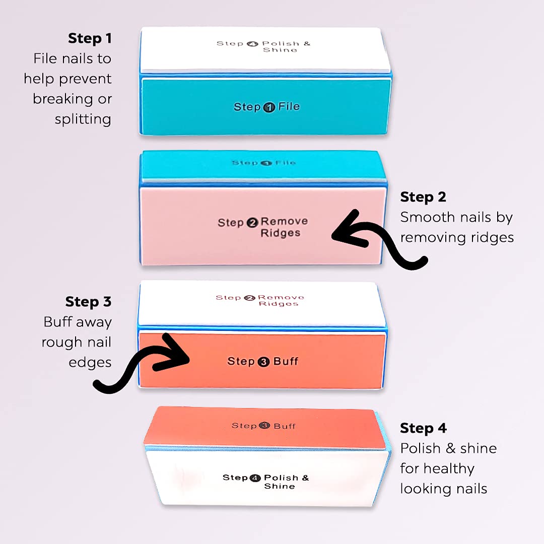 DreamCut 4-Way Nail Buffer Block step 3 polishing delivers a salon-like gloss