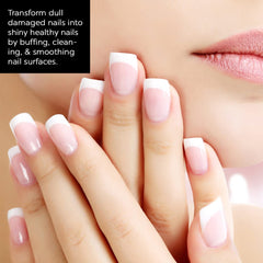 DreamCut 4-Way Nail Buffer Block step 4 buffing enhances natural luster and smoothness