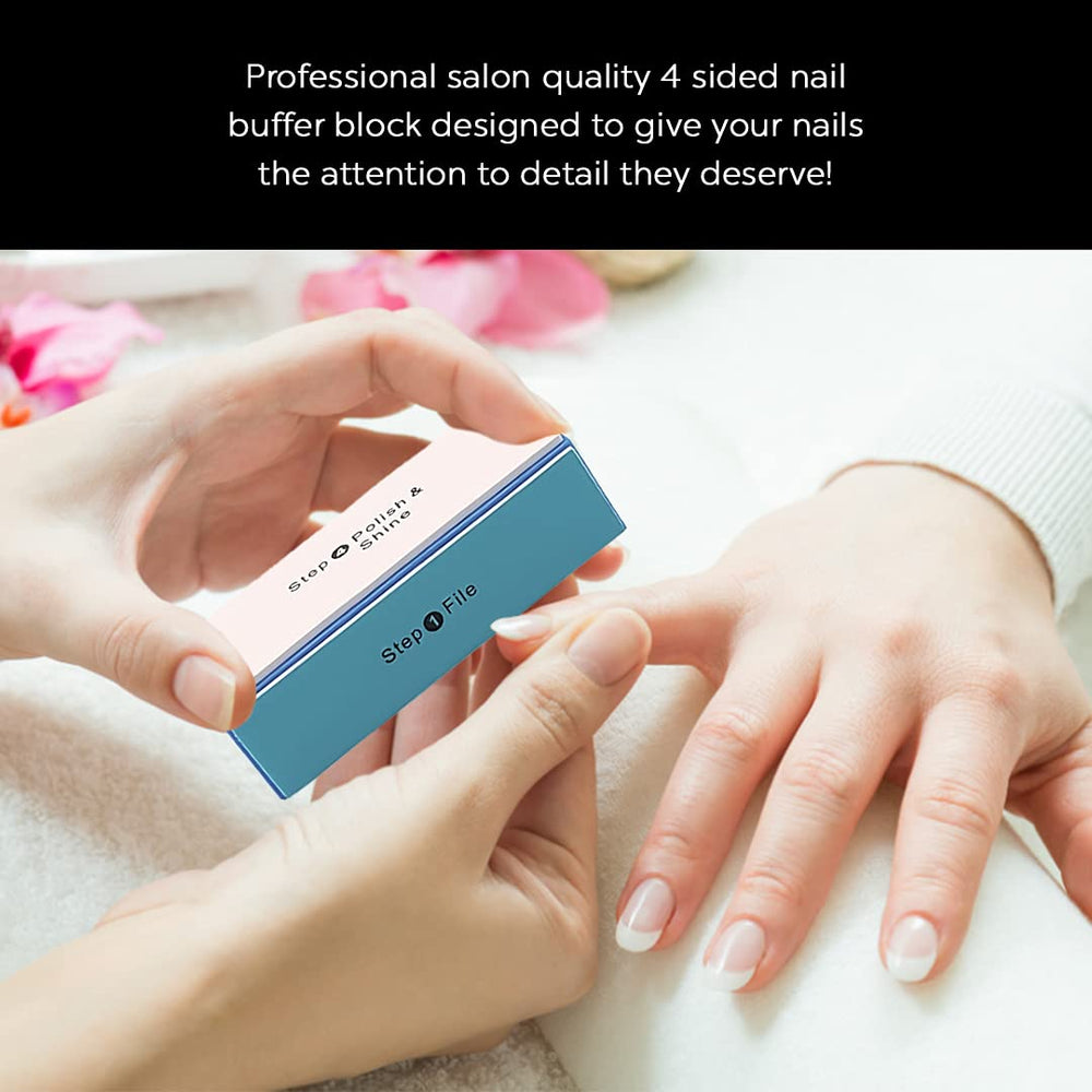 DreamCut Nail Buffer Washable Durable Material closeup shows easy cleanup after use