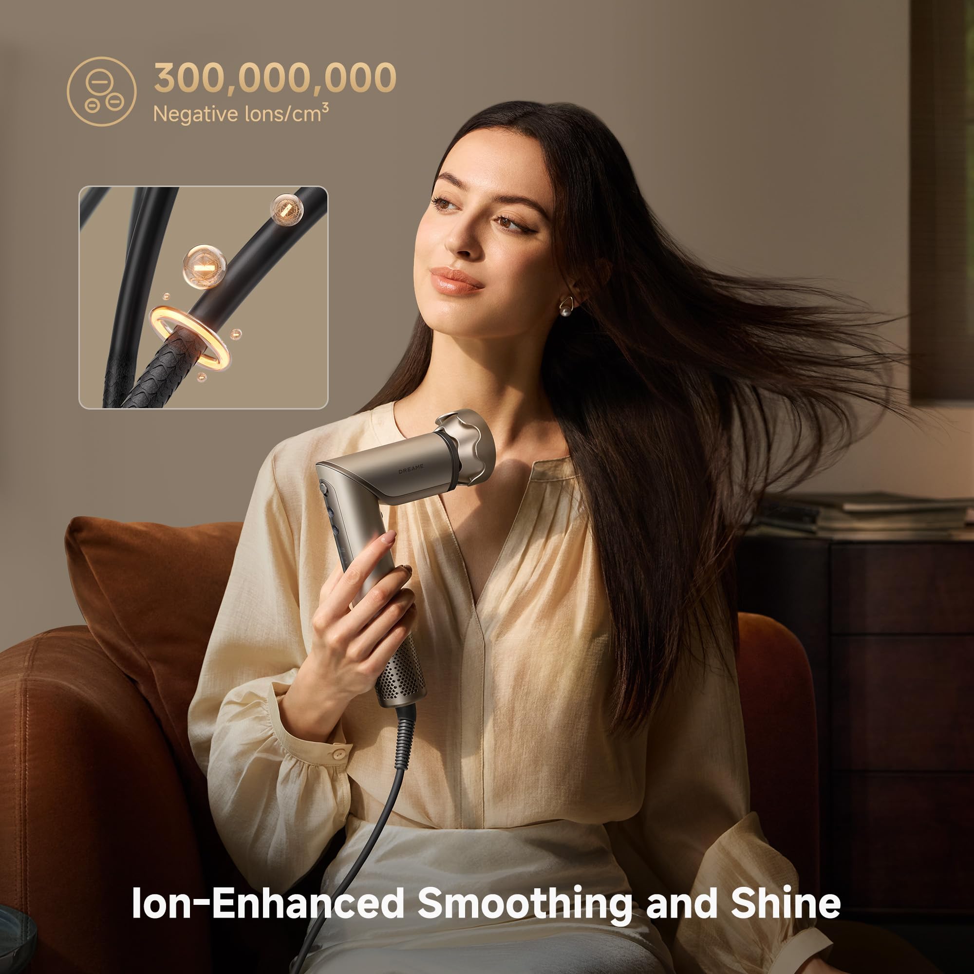 Dreame Dazzle smooth, glossy hair with long-lasting shine at home