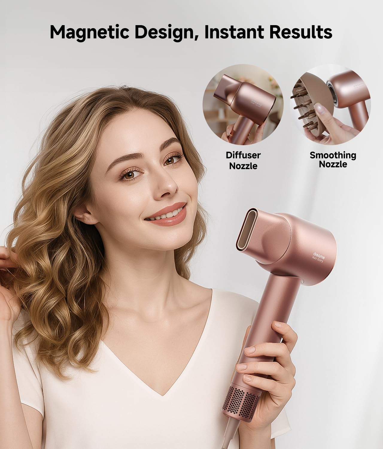 DREAME Hair Glory Combo whisper-quiet operation reduces noise during styling.
