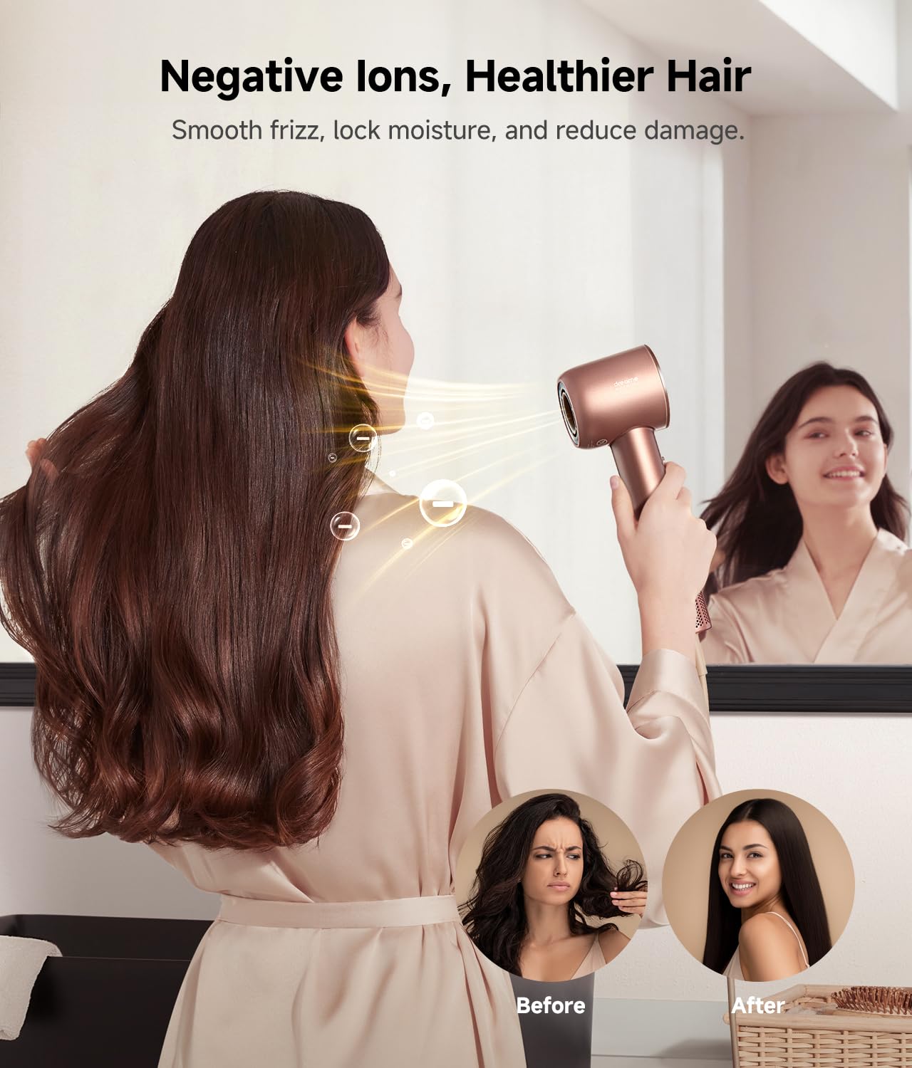DREAME Hair Glory Combo smart temp control maintains steady heat during use.