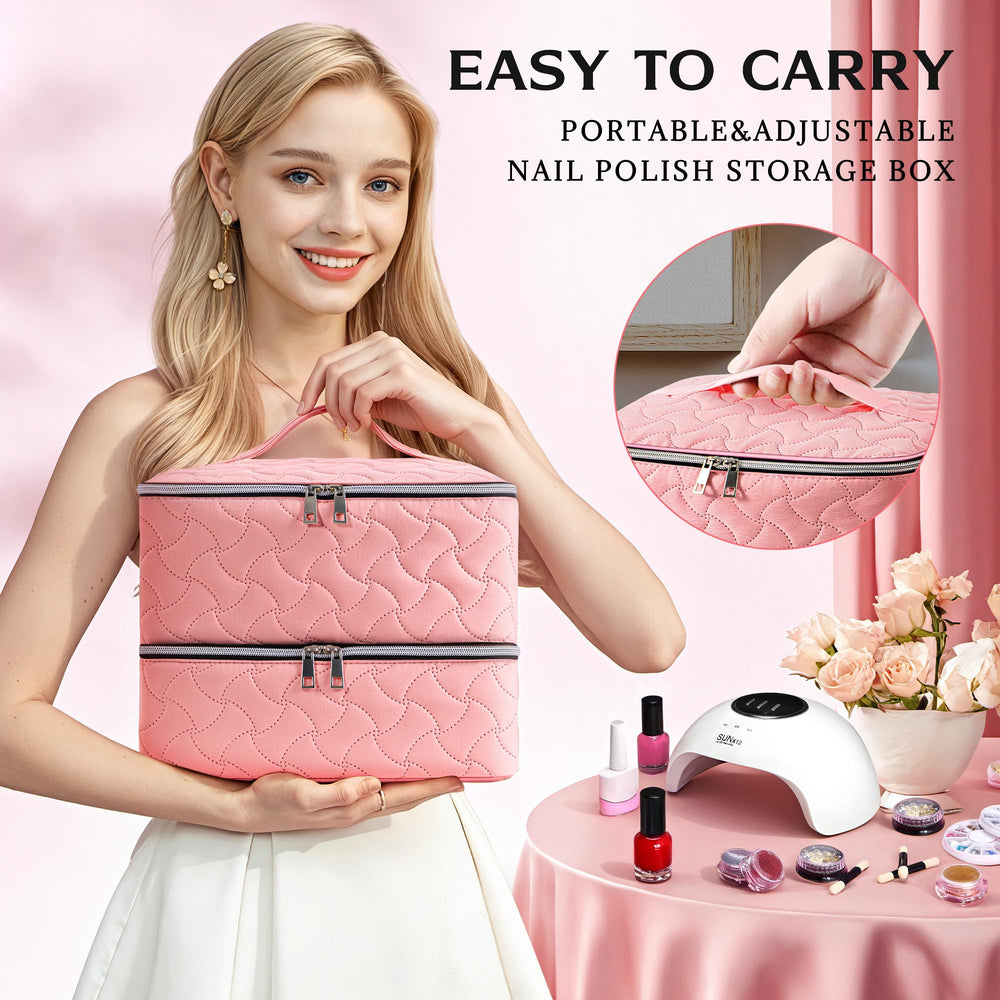 DreamGenius case interior padding cushions bottles to minimize bumps during travel.