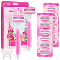DreamGenius razor with two non-slip handles for a secure grip during shaving
