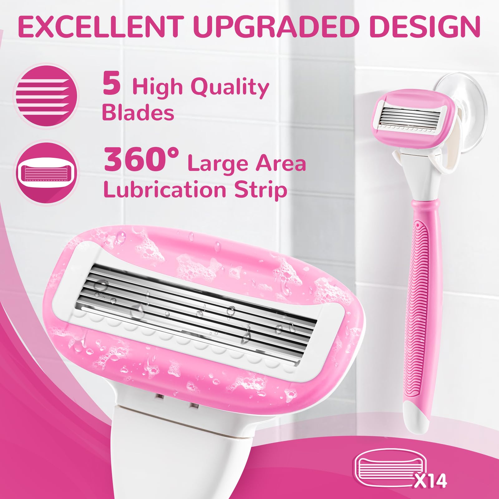 DreamGenius shower holder keeps the razor organized in the bathroom