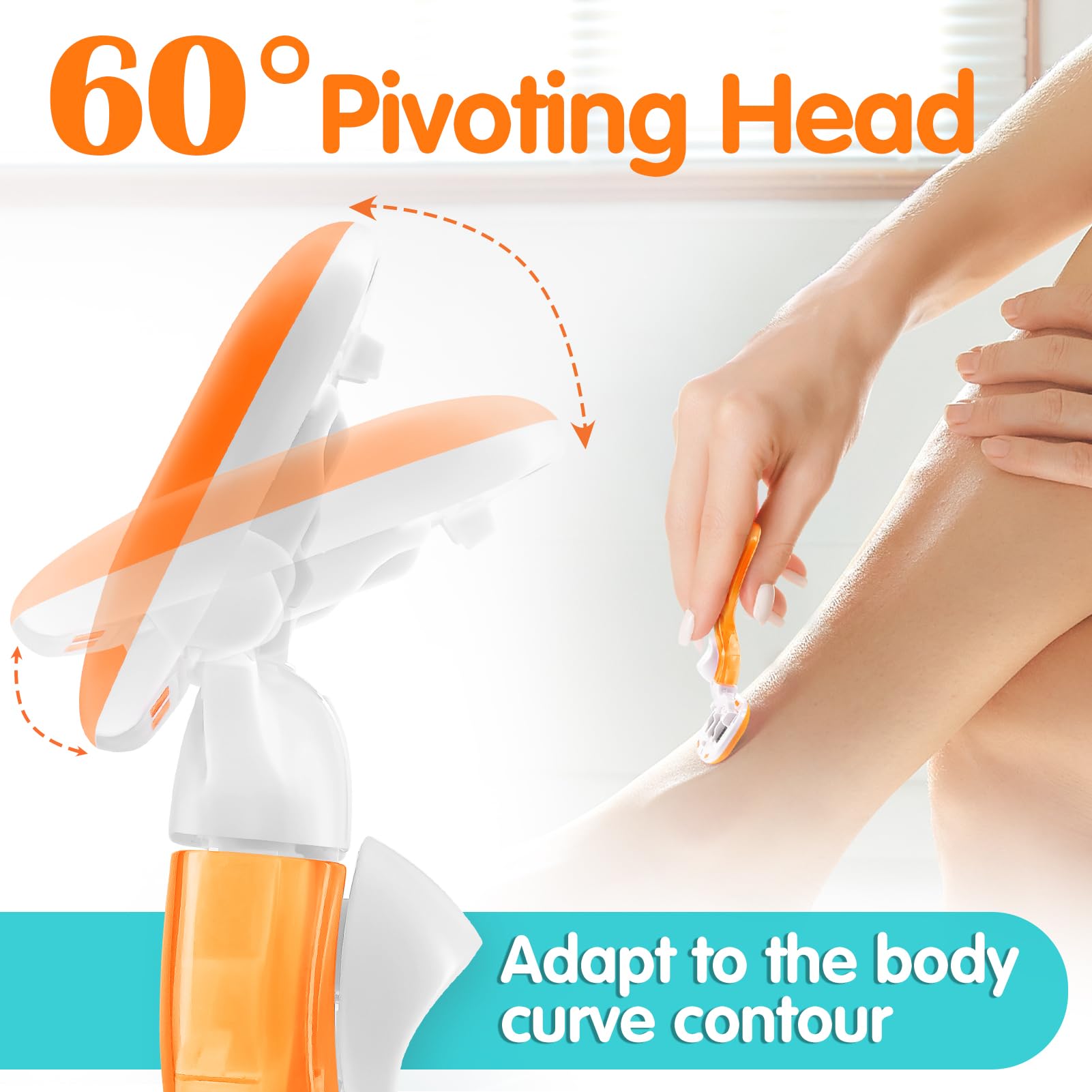 DreamGenius five-blade cartridge delivers a smooth shave with easy rinse cleanup