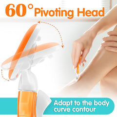 DreamGenius five-blade cartridge delivers a smooth shave with easy rinse cleanup