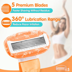 DreamGenius travel razor silicone handle provides a secure non-slip grip for safer shaving