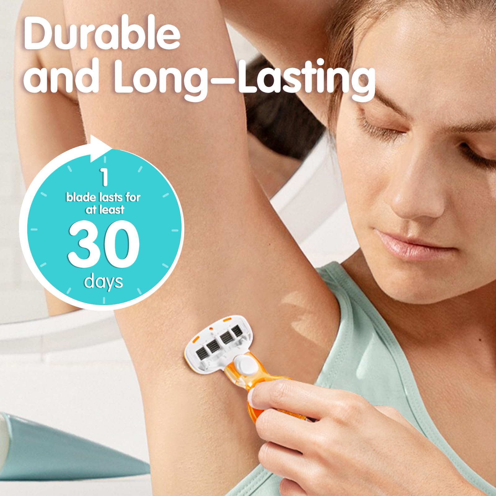 DreamGenius non-slip silicone handle enhances grip in wet conditions