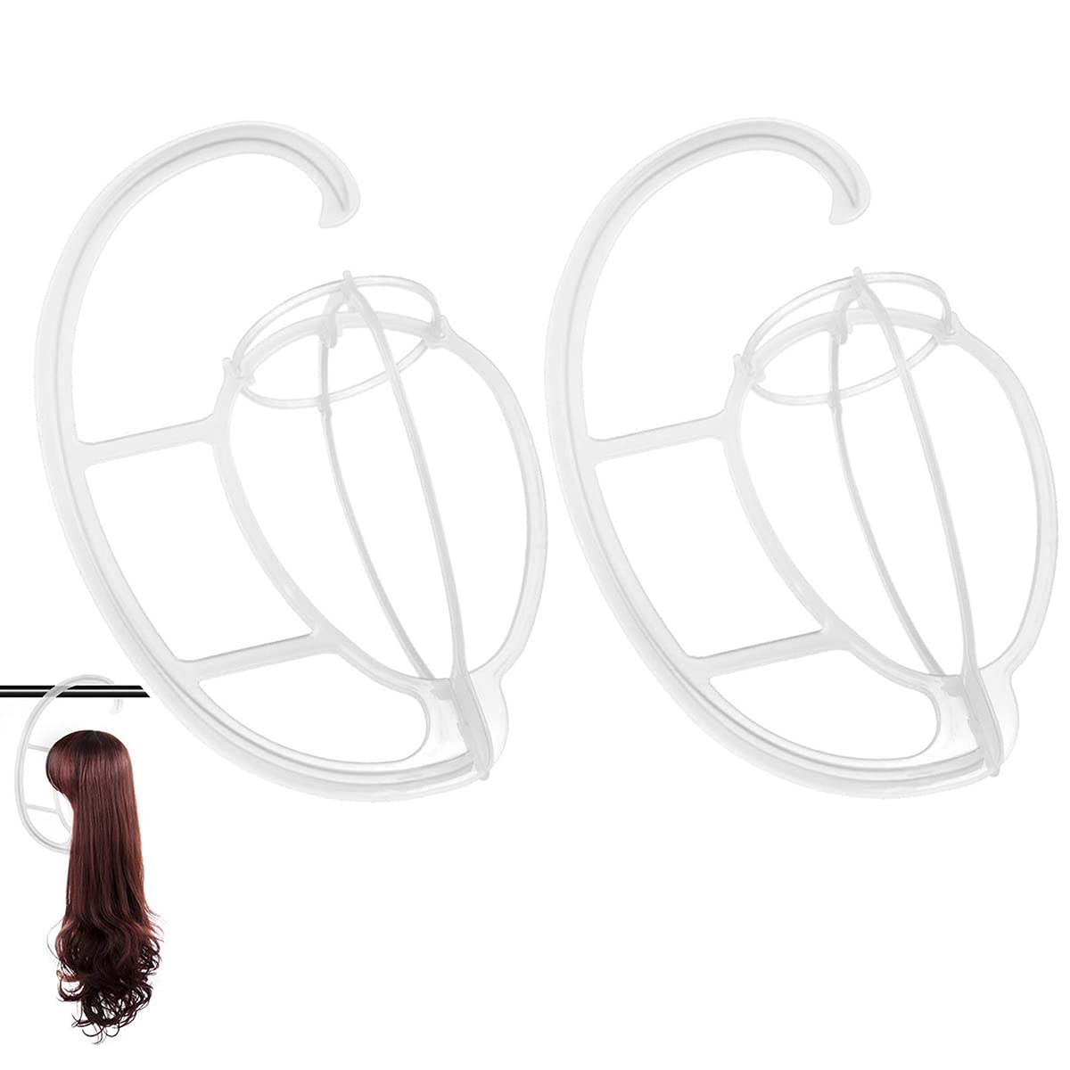 Dreamlover hanging wig stand assembly demonstrates sturdy plastic construction for durability