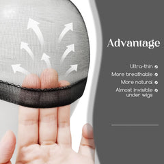 Dreamlover HD wig cap transparent on skin demonstrates discreet, breathable coverage.