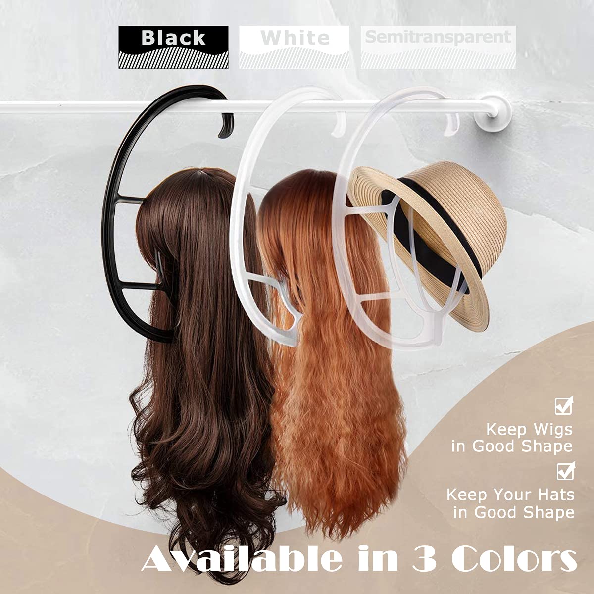 Dreamlover two-sets pack provides multiple hangers for organized wigs