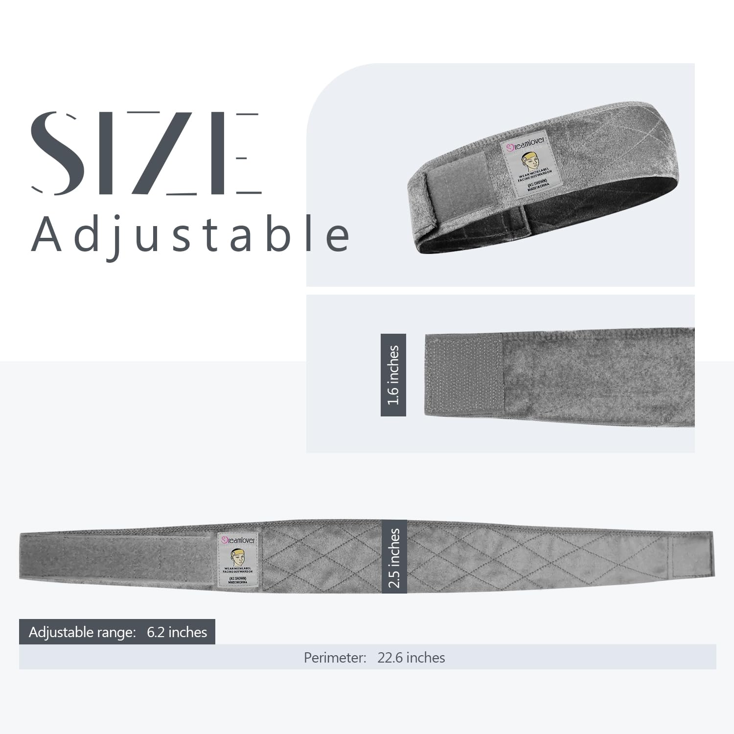Dreamlover wig grip band adjustable fastener enables a customized, comfortable fit.