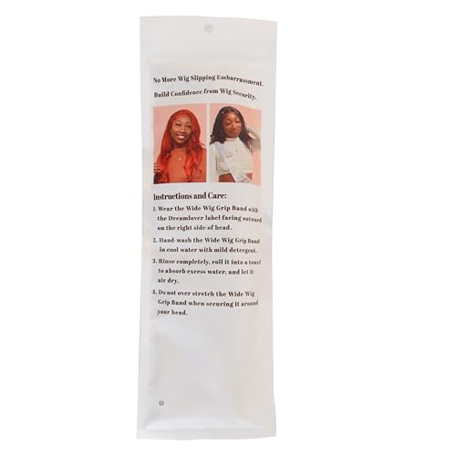 Dreamlover wig grip headband wide tan color-options graphic highlights available hues.