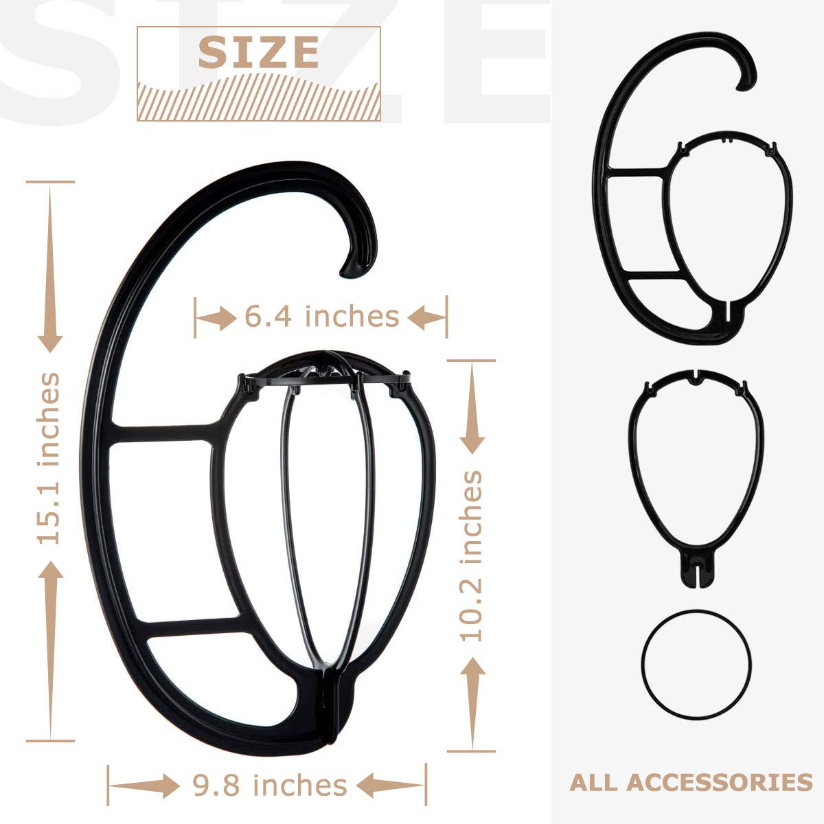 Dreamlover wig hanger demonstrates collapsible design for travel