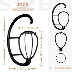 Dreamlover wig hanger demonstrates collapsible design for travel