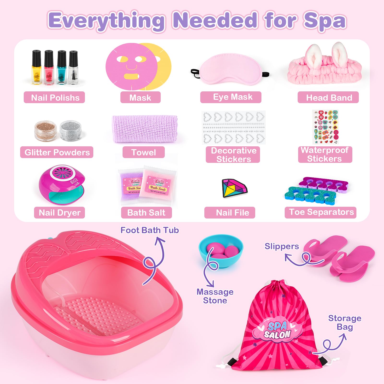 Dreamon kids nail kit with four polishes and stickers for color creativity