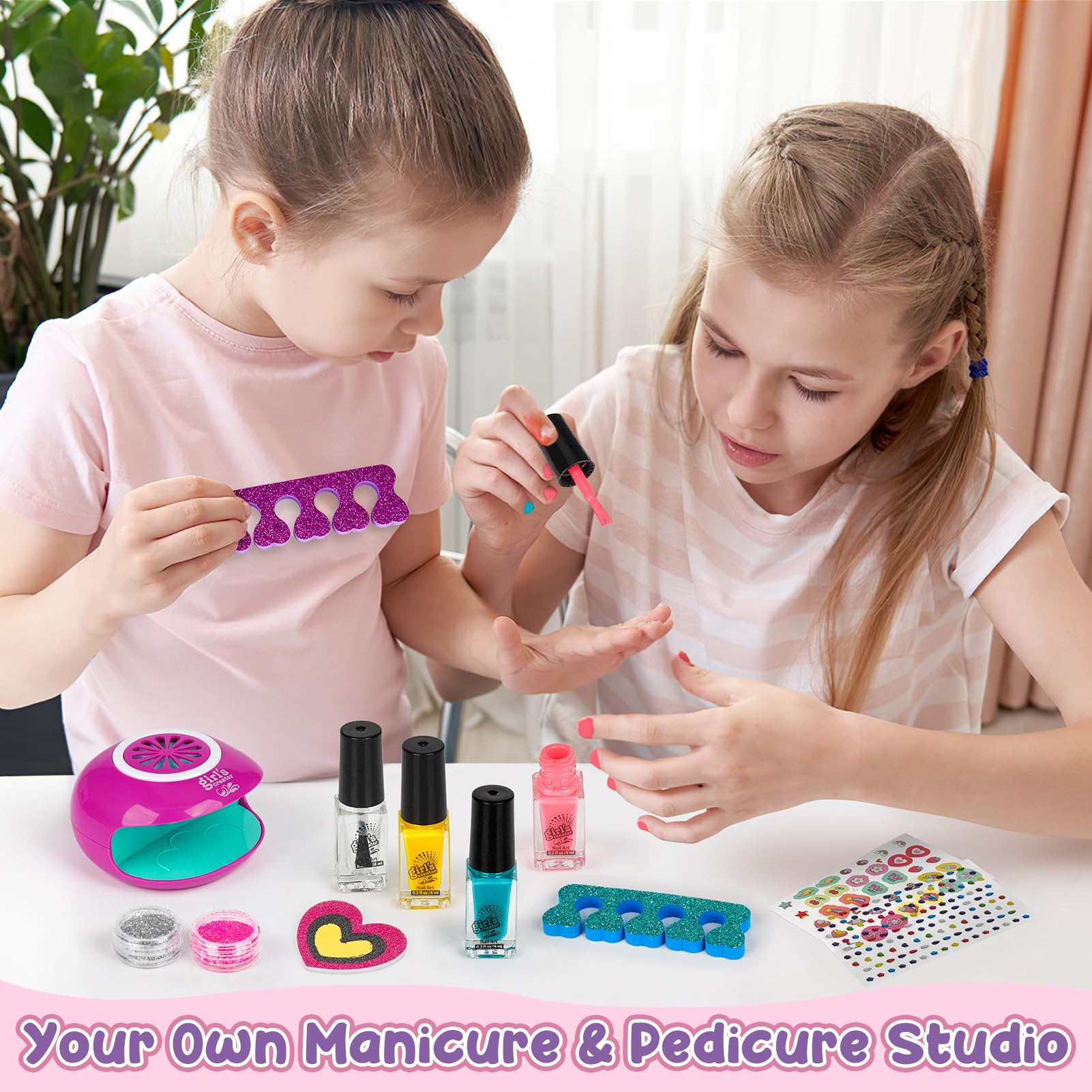 Dreamon Kids Nail Polishes provide vibrant color for creative nail art.