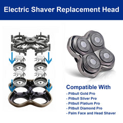 DREBIG Pitbull Silver Pro blade head for precise grooming.