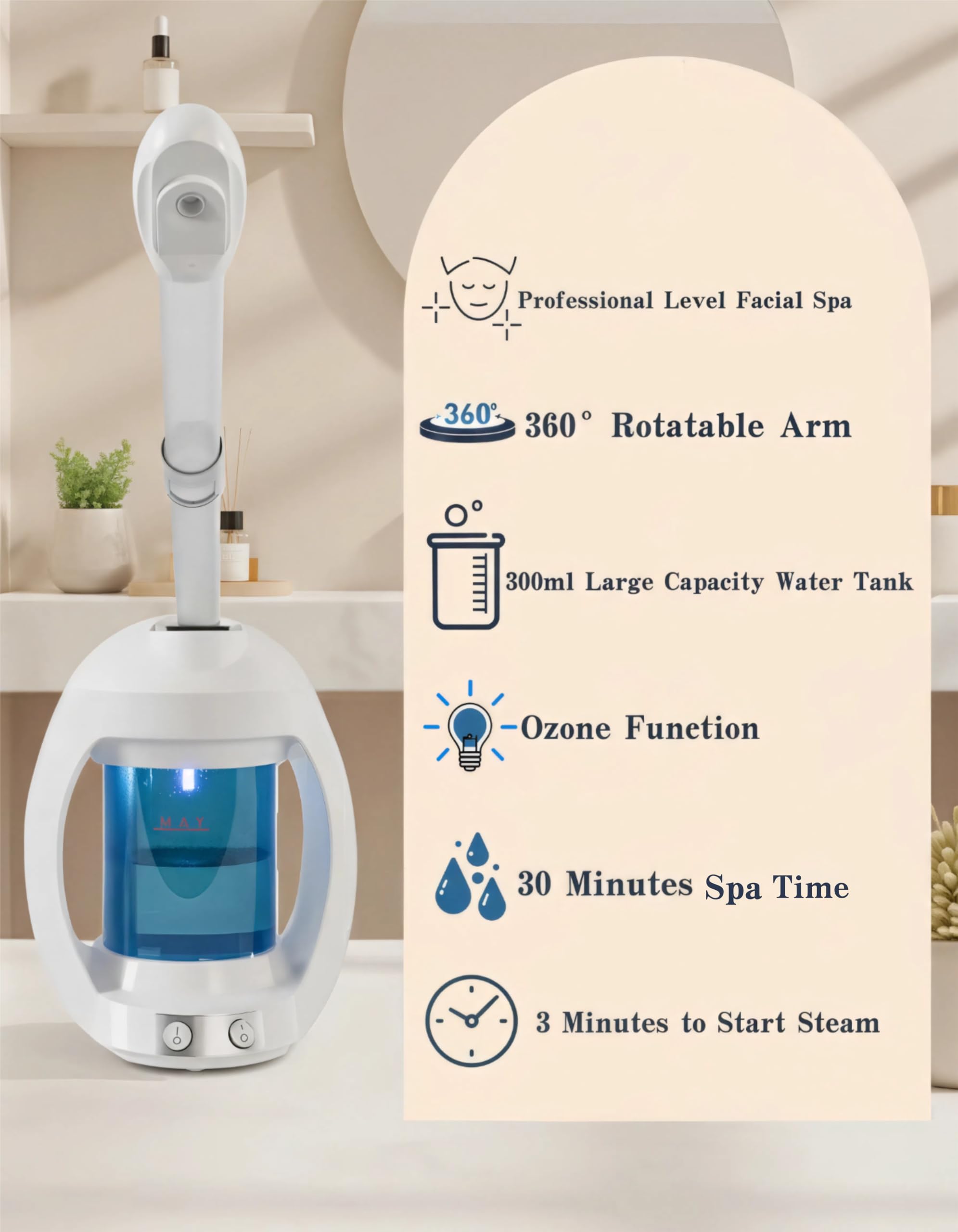 Dress Vous nano-ionic steam delivers finer mist for better pore reach