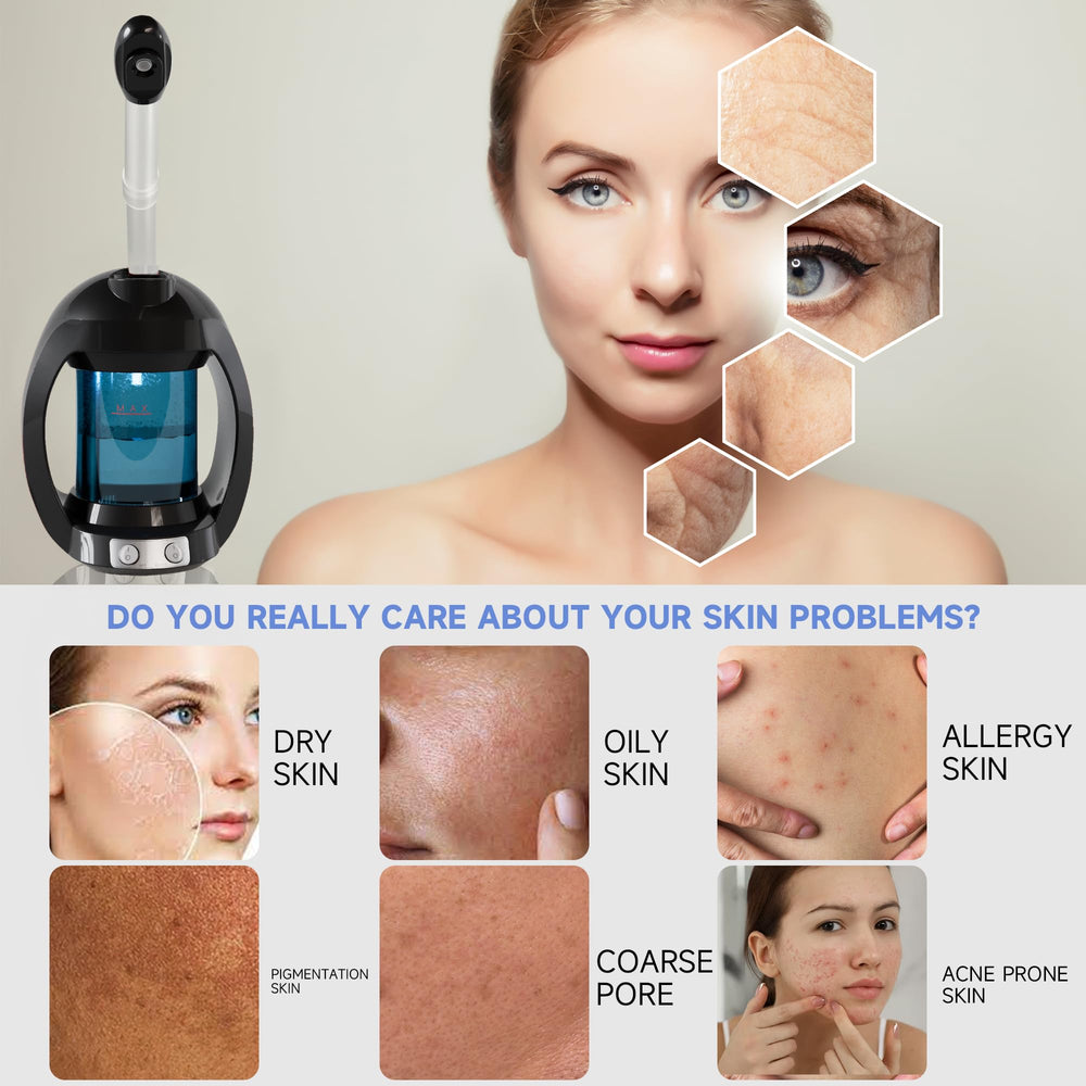 Dress Vous facial steamer nano ionic safety feature image shows automatic shutoff for peace of mind