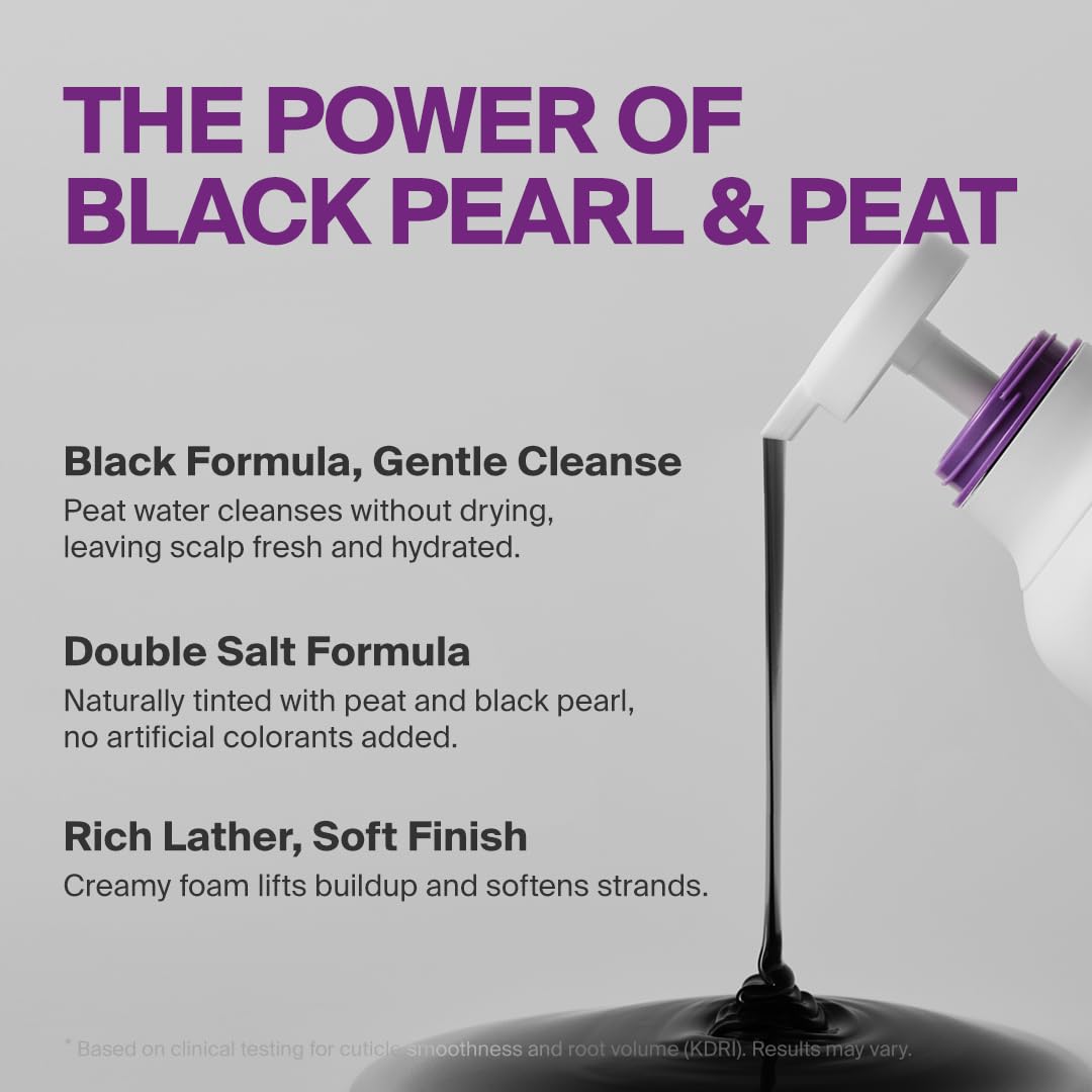 DR.FORHAIR Folligen Silk Shampoo peat-water ingredient close-up emphasizes gentle cleansing.