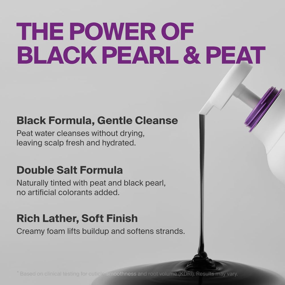 DR.FORHAIR Folligen Silk Shampoo peat-water ingredient close-up emphasizes gentle cleansing.