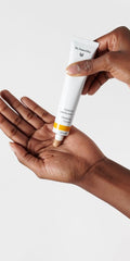 Dr. Hauschka Cleansing Cream application on skin illustrating morning and evening cleansing.