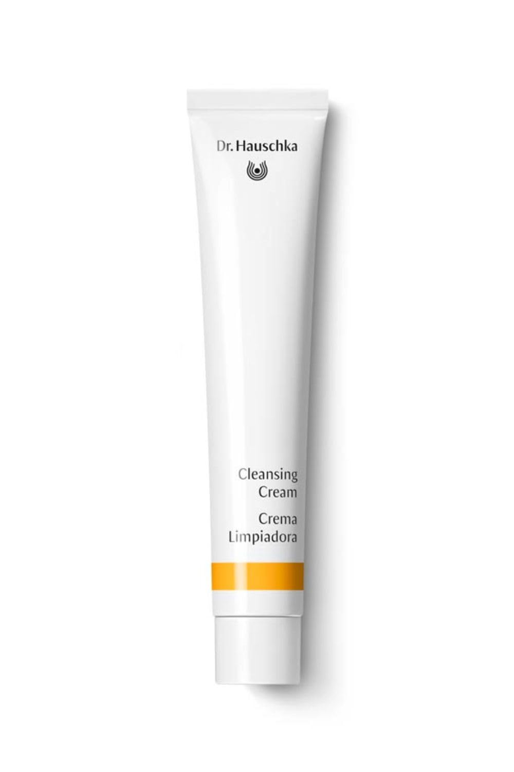 Dr. Hauschka Cleansing Cream jar close-up highlighting creamy texture for gentle exfoliation.
