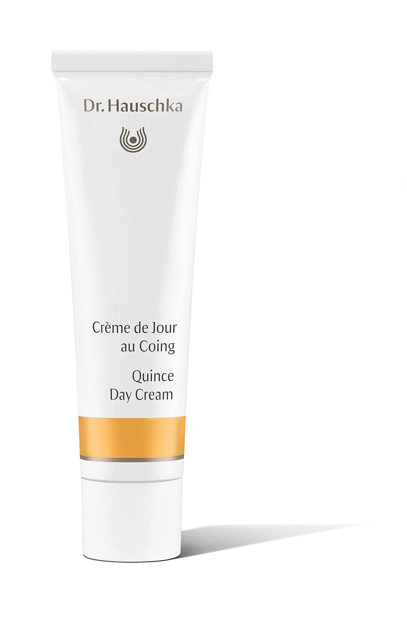 Dr. Hauschka Quince Day Cream tube closeup showing light daily hydration for refreshed skin