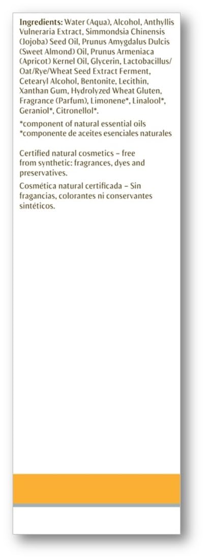 Dr. Hauschka soothing cleansing milk packaging shot emphasizes certified natural formula.